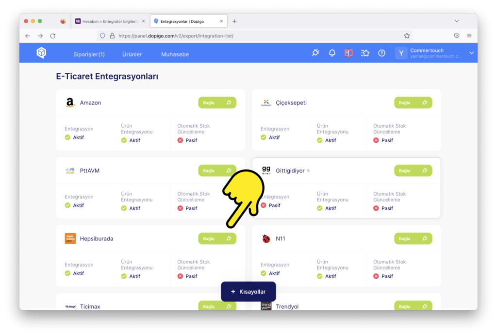 hepsiburada dopigo entegrasyon 5